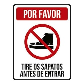Kit 3 Placas Por Favor Tire Sapatos Antes Entrar Ícone 36X46