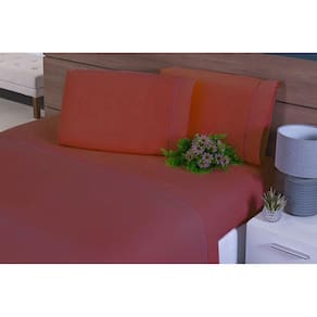 Lençol King 3 Peças C/Elástico Percal 100% Algodão 200 Fios