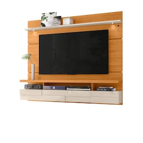 Estante Lana 1.8 para TV de até 60 polegadas - Cinamomo /Off White - Madetec