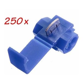 250Un Conector Derivação Emenda Cabos Fios Azul 1,5 A 2,5Mm
