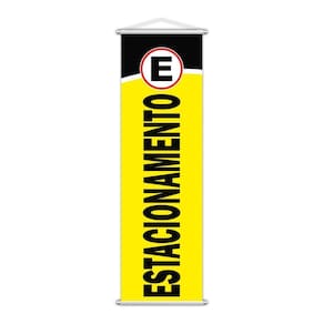 Banner Estacionamento Garagem Sinalização Veículos 100X30Cm