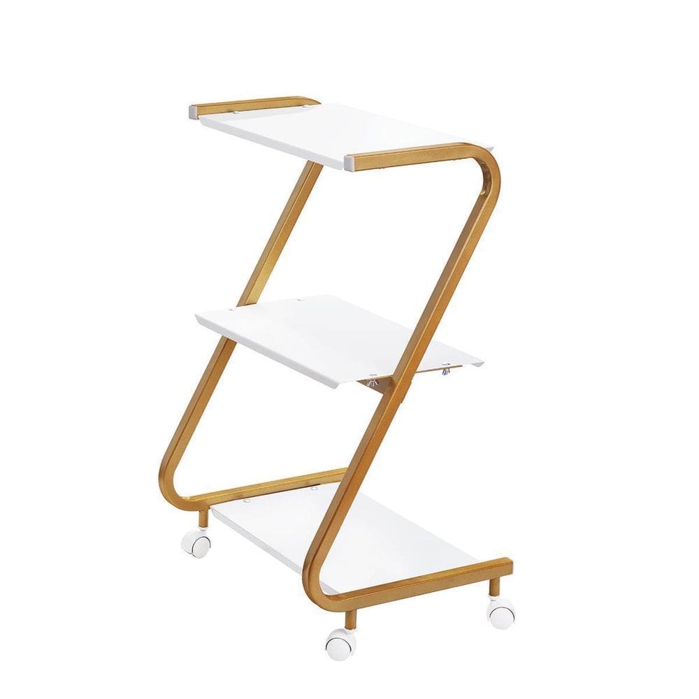 Carrinho Auxiliar Z Estética Clinicas Nail Designer Dourado