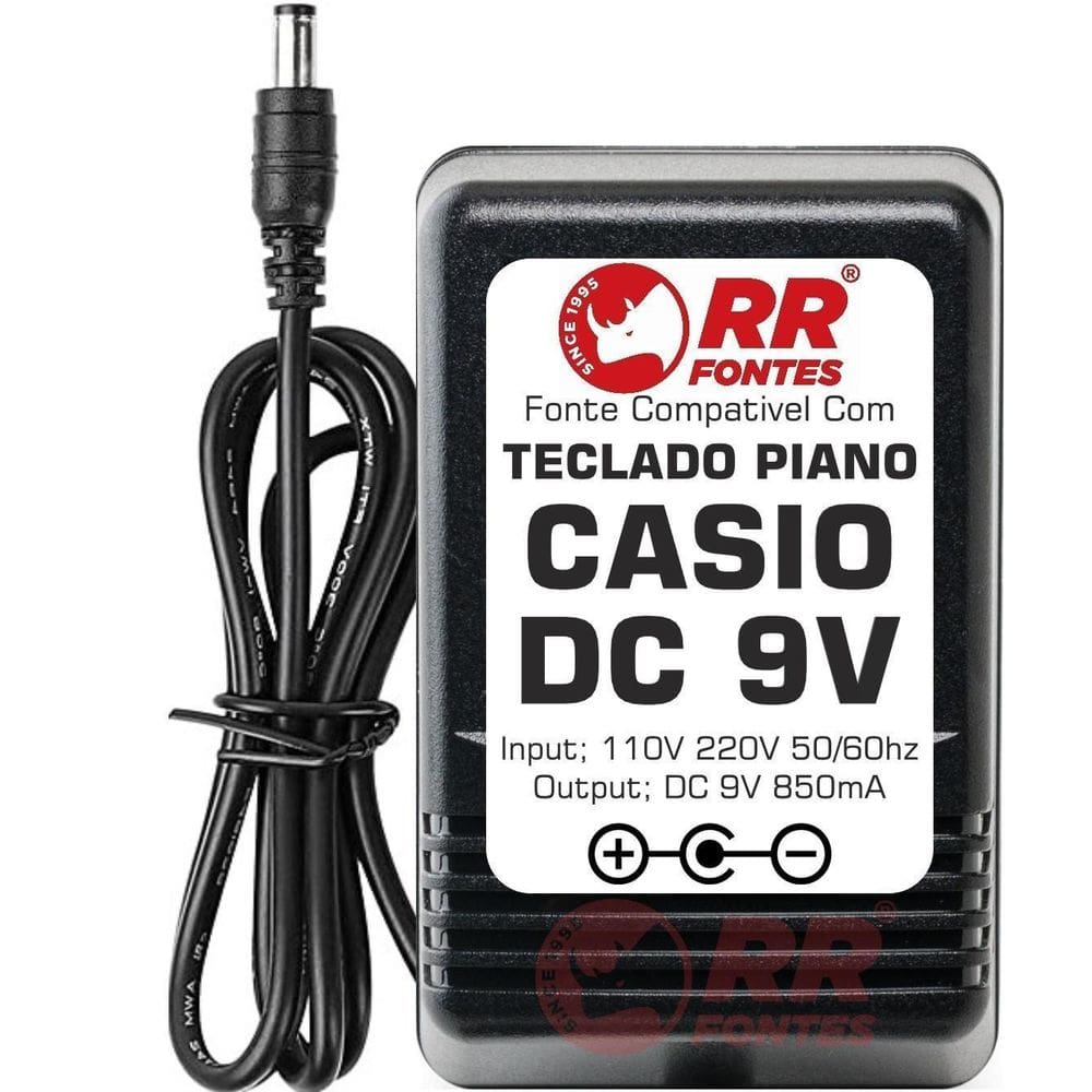 Fonte 9V Para Teclado Casio Ctk-5000 Ctk-501 Ctk-510 Ad-5
