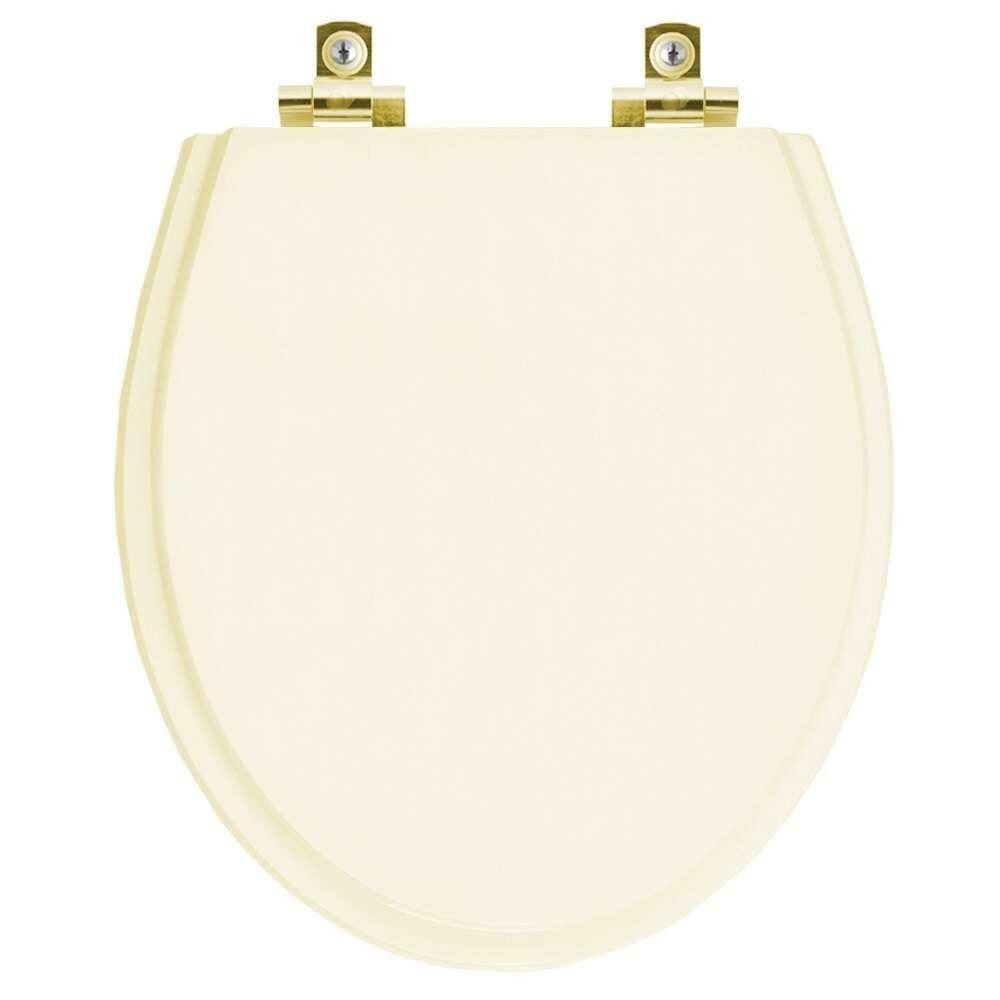 Assento Sanitário com Fechamento Lento Ritz Creme para vaso Deca com Ferragem Dourada