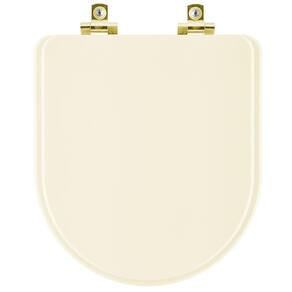 Assento Sanitário com Amortecedor Oxford Creme para vaso Deca com Ferragem Dourada