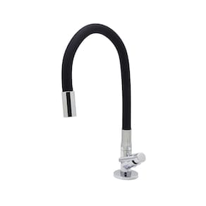 Torneira Pia Cozinha Bancada Gourmet Flexível Preto Fosco