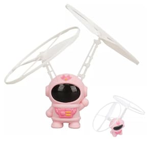 Mini Drone Astronauta Voador Helice Boomerang LED USB Bateria Recarregavel Sensor Movimento Criança Seguro Resistente Diversao Brincadeira