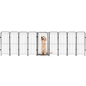 Cercado Cachorro Caes Grande Portao + 8 Modulos 344X98Cm