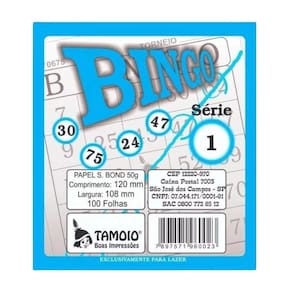 Kit Com 15 Blocos Para Bingo Com 100 Folhas