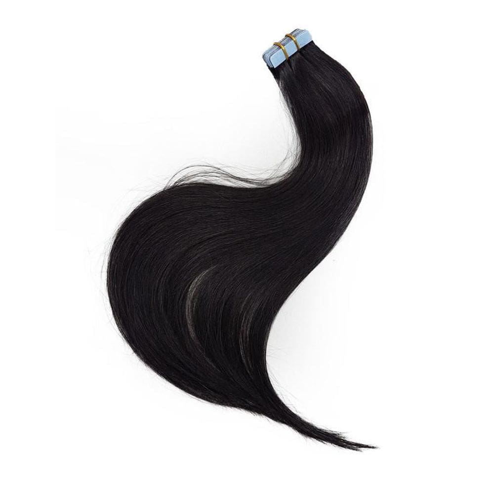 Mega Hair Fita Adesiva Cabelo Humano 50Cm Castanho Escuro