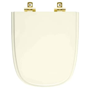 Assento Sanitário Soft Close Ibiza Biscuit para vaso Incepa com Ferragem Dourada