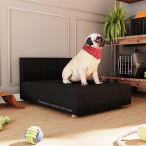 Cama Box Pet Porte Maior 80 Cor Preto Comprar Moveis Em Casa
