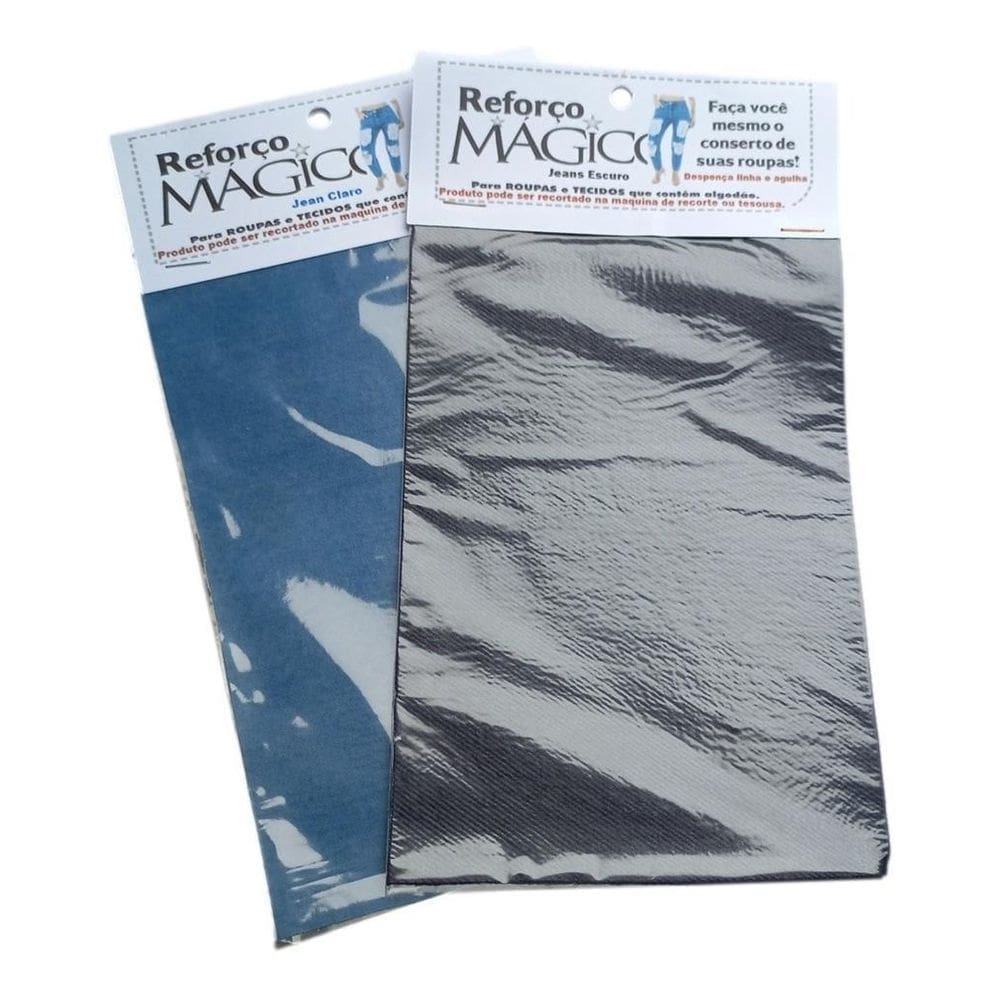 Kit Reforço Mágico Termocolante Kit Azul Jeans Claro Escuro