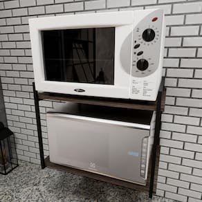 Prateleira Industrial Forno Eletrico Microondas 45X60 Preto
