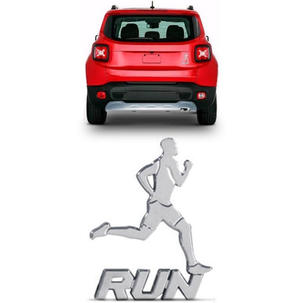 Adesivo Run Corredor 70 Mm Cromado