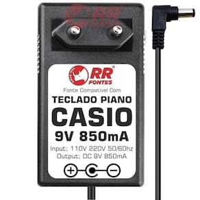 Fonte 9V Para Teclado Piano Casio Ctk-330 Ctk-350Eb Ctk-4000