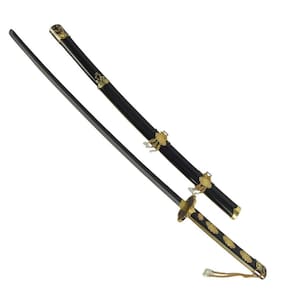 Espada Katana Touken Ranbu Kuninaga Tsurumaru Preta Cosplay