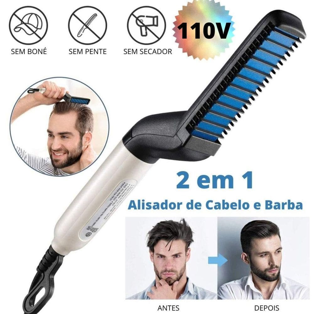 Chapinha Modelador E Alisador De Cabelo E Barba Masculino
