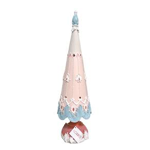 Árvore de Natal Azul com Rosa C/Led 42X14CM Florarte
