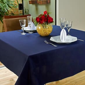 Toalha Mesa 8 Lugares Sala Jantar Oxford Lisa 2,80M Marinho