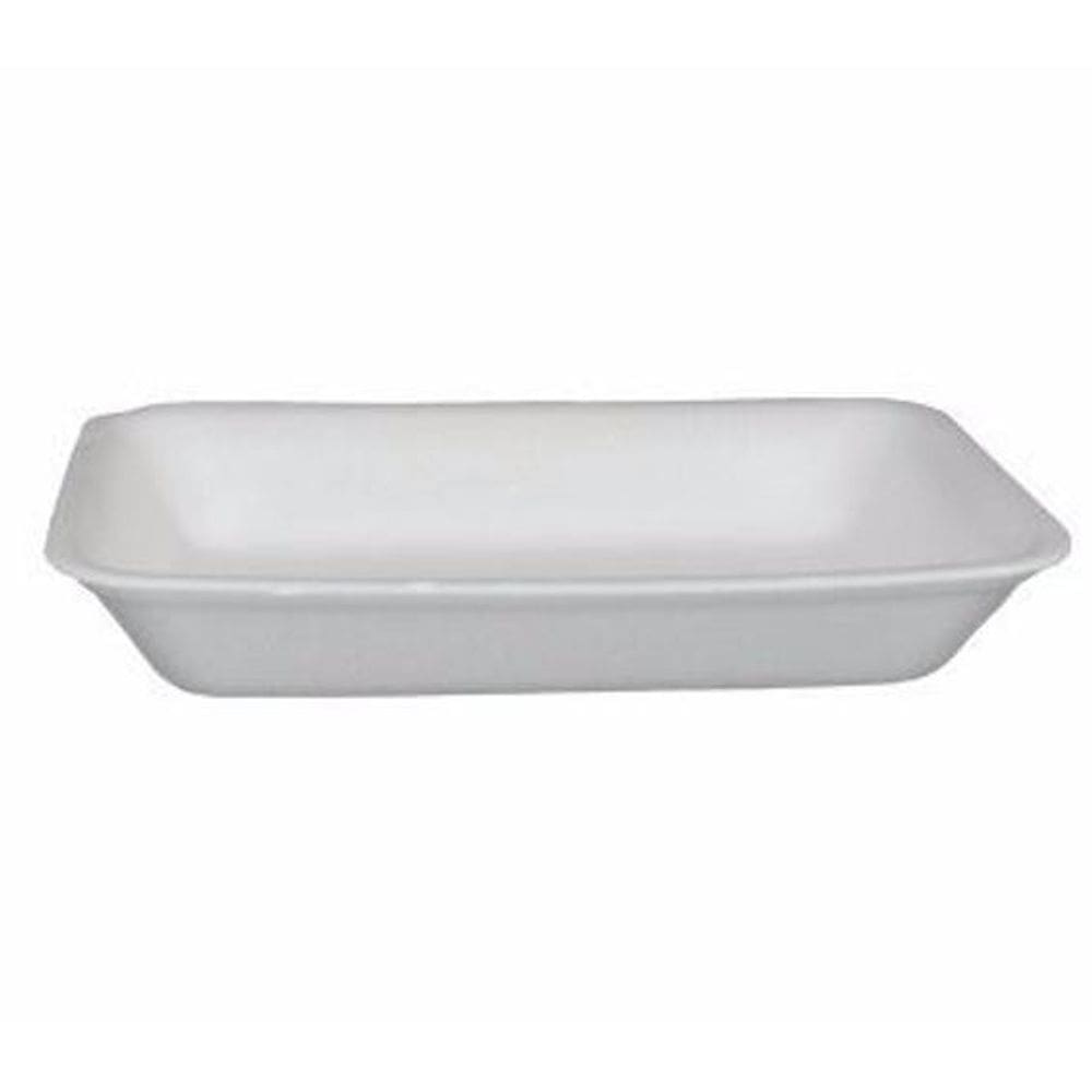 Kit 400 Bandeja De Isopor Branca - B02 Funda 21X14X2,8Cm