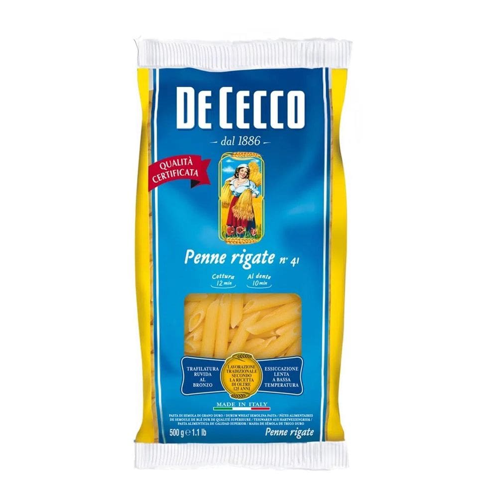 Macarrão Italiano De Cecco Penne Rigate 500G