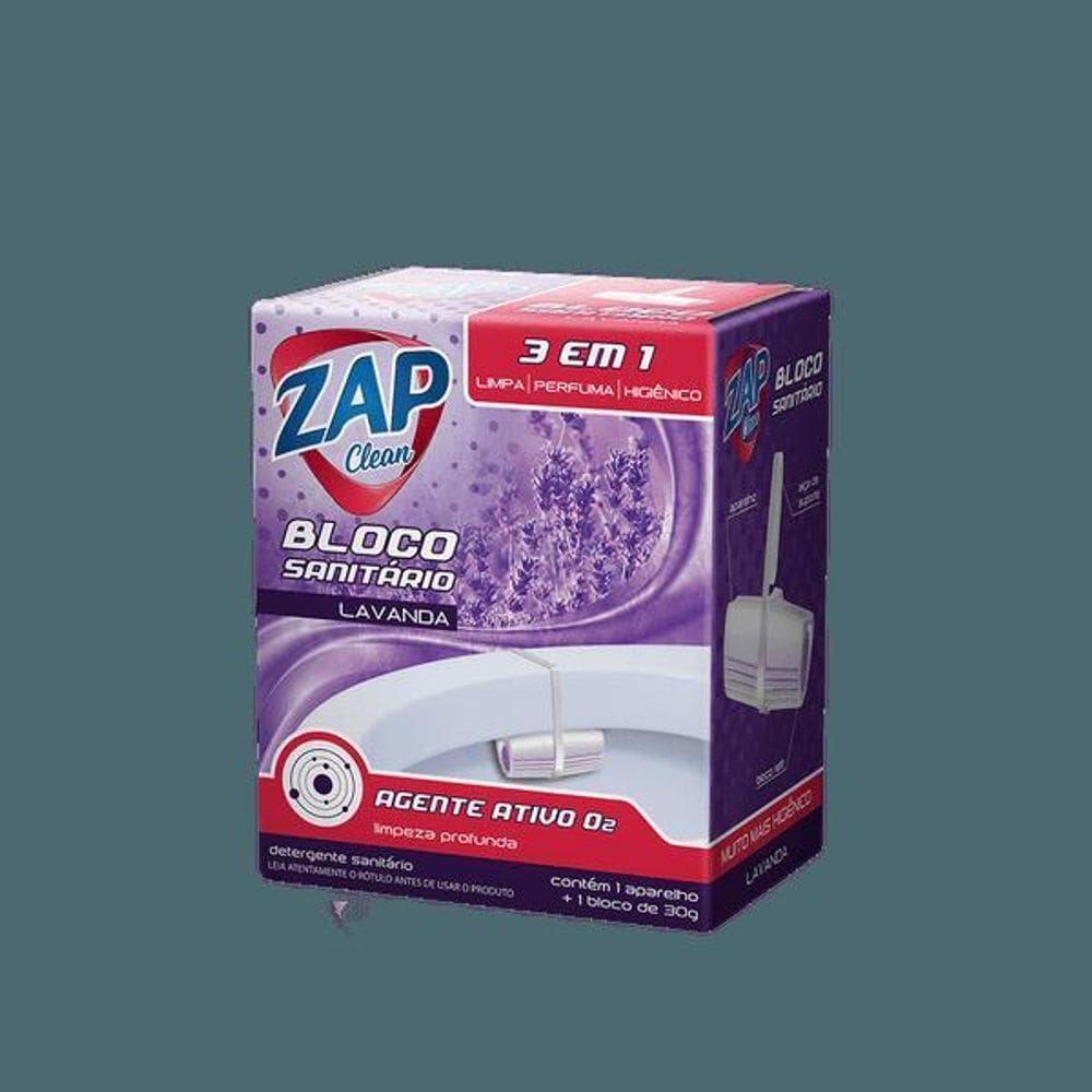 Aparelho Sanitário Zap Clean Lavanda 30g - Limpeza Suave