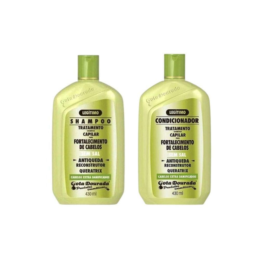 Kit Shampoo+ Condicionador Gota Dourada Fortalecimento Queda