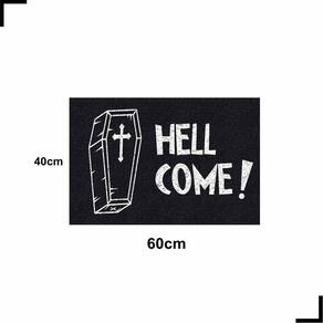 Tapete Capacho Terror Hell Come 60X40 Halloween Fantasma