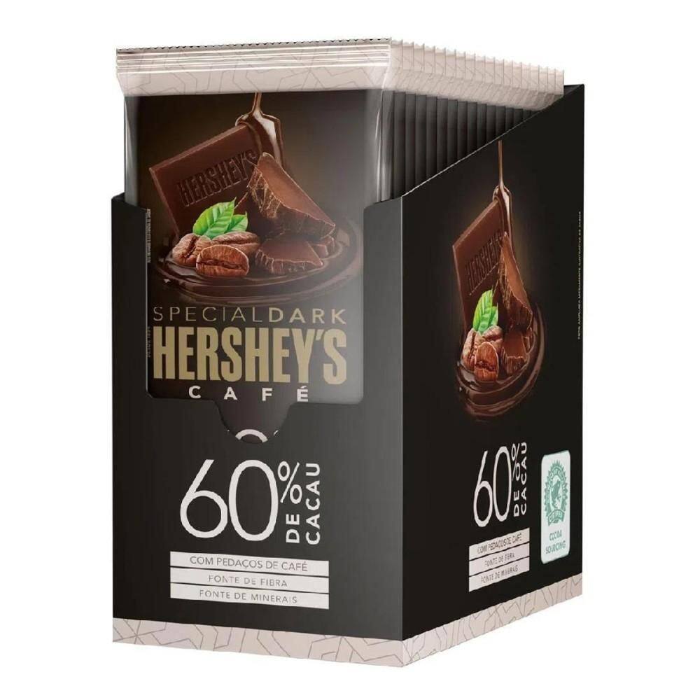 Chocolate Hersheys, Caixa Com 12 Barras 85G 60% Cacau, Café