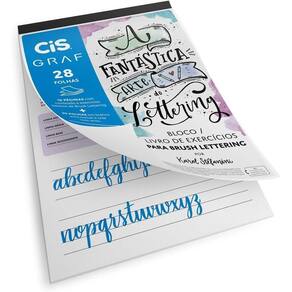 Bloco De Exercícios A4 Para Lettering Cis 28 Folhas 180g