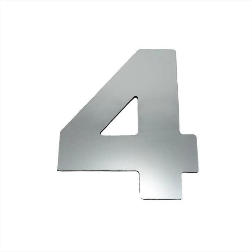 Número Residencial Alumínio Espelhado 4