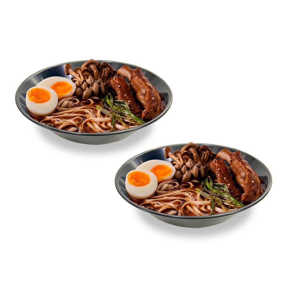 Kitc/2 Tigela Japonesa Para Lámen Lamenbati Preta 20X7Cm