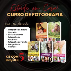 Curso De Fotografia Iniciante Kit Com 5 Edições