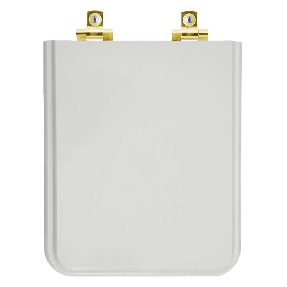 Assento Sanitário Soft Close Square Cinza Platina para vaso Incepa com Ferragem Dourada