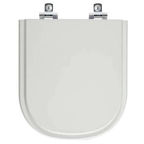 Assento Sanitário Soft Close Square Cinza Claro para vaso Sanitex