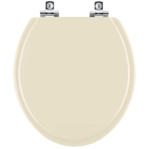 Assento Sanitário com Fechamento Lento Convencional Oval Marfim para vaso Hervy