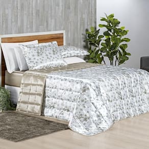 Conjunto Cama Queen Size Kaylee Colcha Luxo Bordada Cetim Charmouse