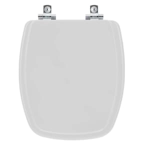 Assento Sanitário Soft Close Laguna Cinza Prata para vaso Hervy