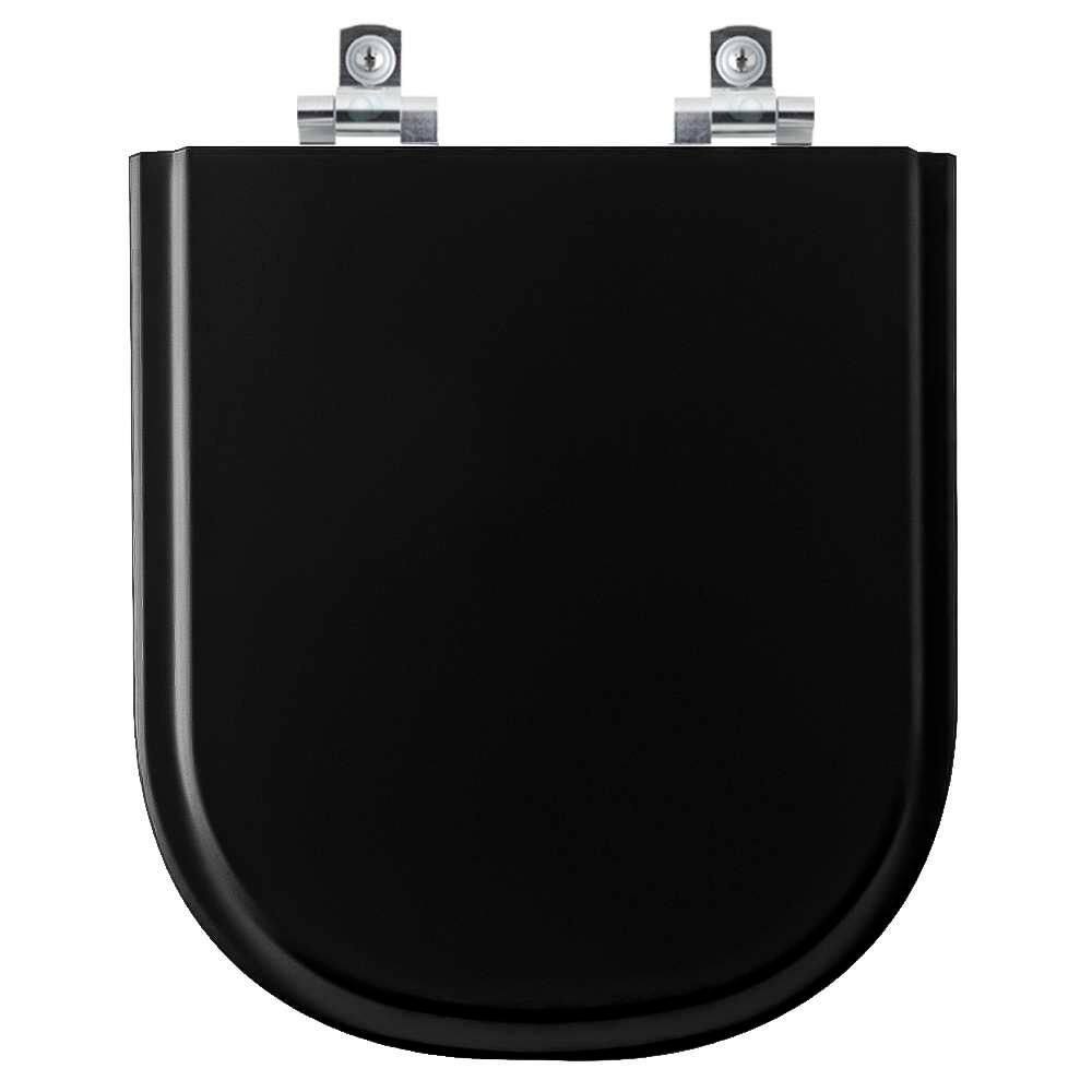 Assento Sanitário Soft Close Life Preto para vaso Celite