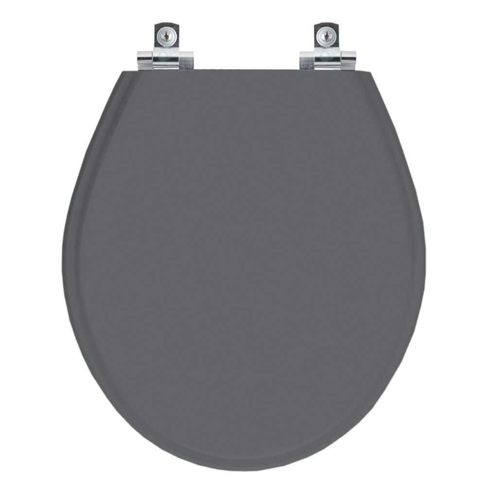 Assento Sanitário Soft Close Ravena Cinza Vip para vaso Deca