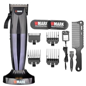 Kit Wmark Ng 222 Prata Com Base Maquina De Corta Cabelo
