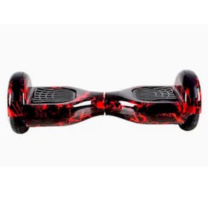Hoverboard Skate Elétrico 6.5 Polegadas Vermelho Fogo Led Bluetooth Brinovar