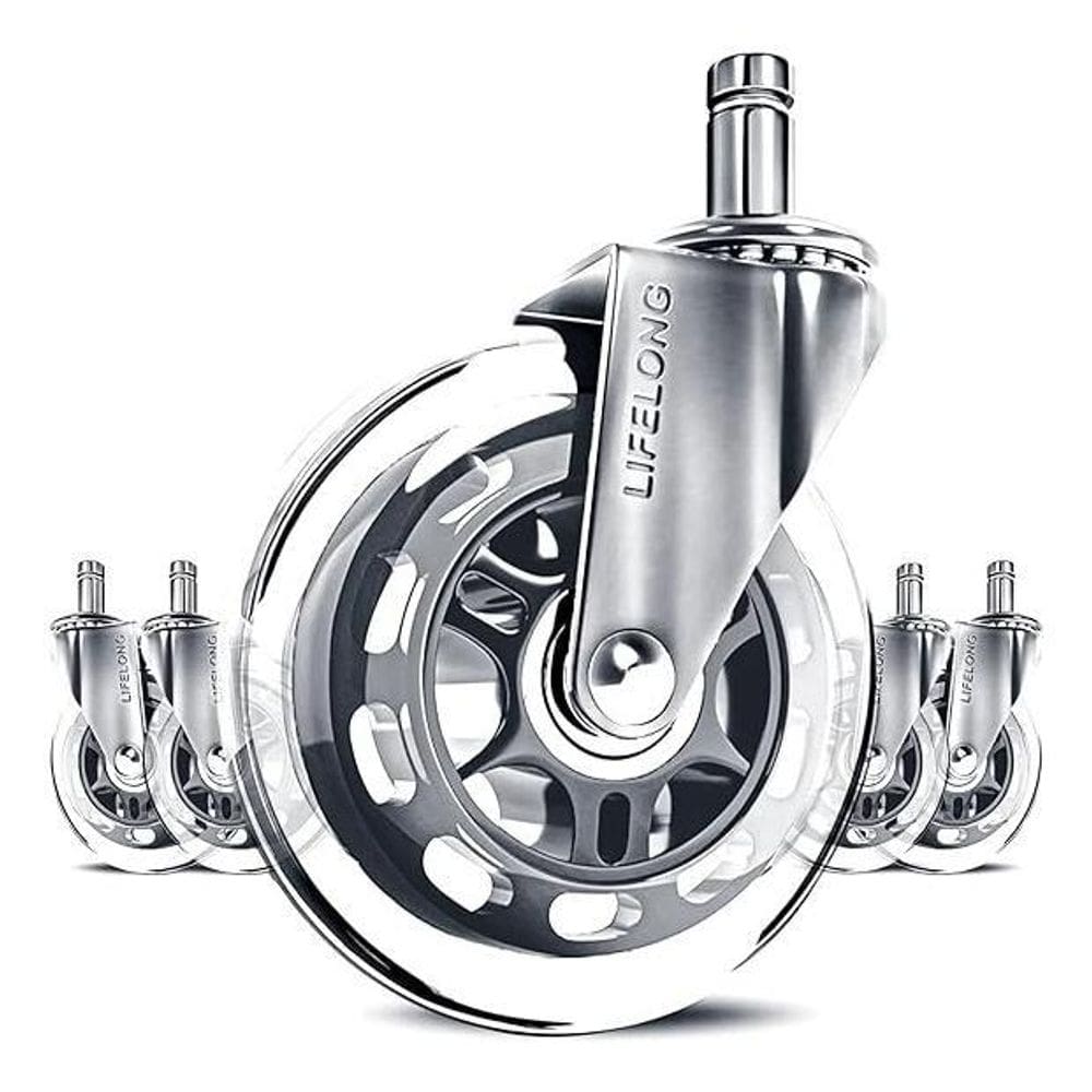 Rodas Para Cadeira De Escritório 11mm - Kit 5 Rodas