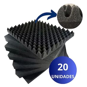 Kit 20Un Placas Esp. Acústica Modelo Caixa De Ovo Estúdio