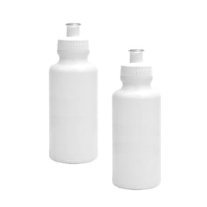 Kit 2 Squeezes 550Ml Branco Plástico Premium