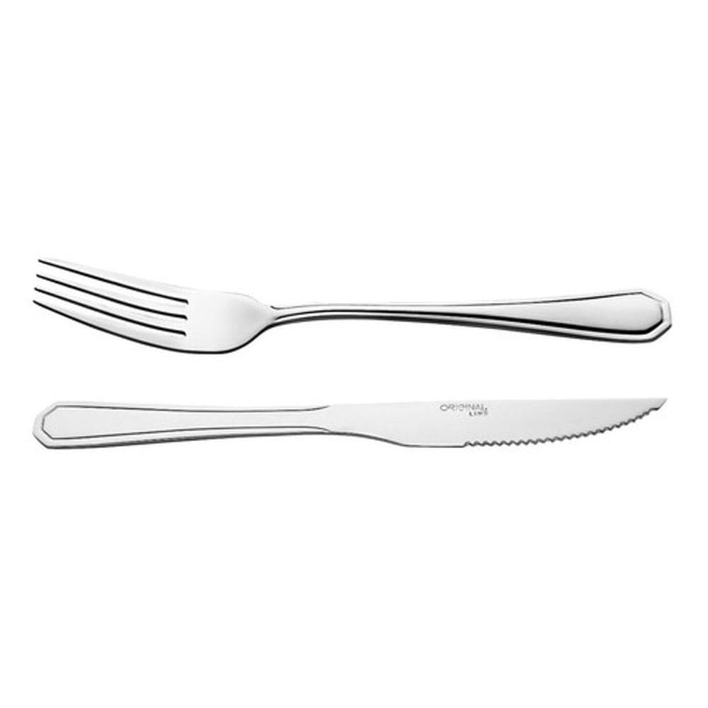 Jogo Garfo Faca Inox 12 Peças Bar/Restaurante Bufffet