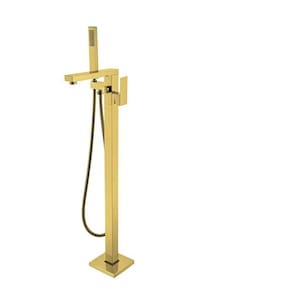Misturador Monocomando Piso Banheiro Dourado - Smart Norte