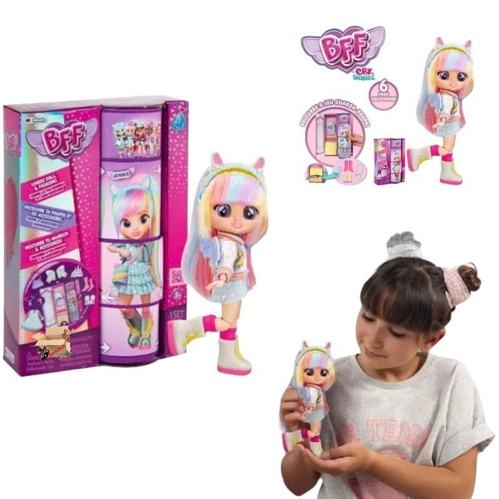 Boneca Bff By Cry Babies Set Guarda-Roupas Com Acessórios
