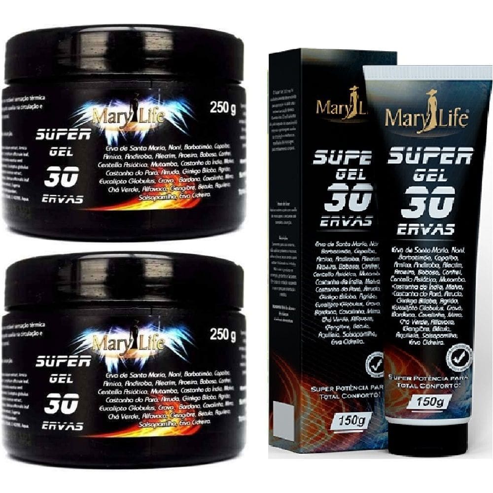 Combo Pomadas Massageadora Efeito Gelo Quente Mary Life